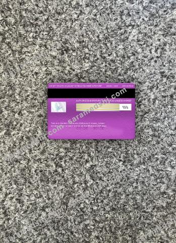 Morocco CIH bank visa classic card photolook back
